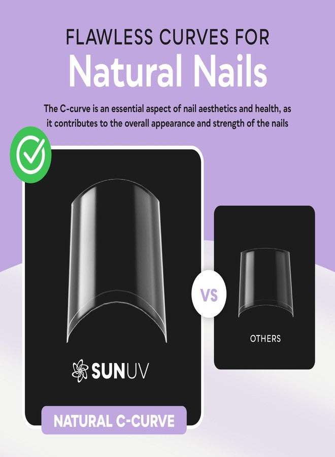 SUNUV Long Straight Nail Tips 500 PCS Extra Long Fake Nails Pre-shaped Half Cover Acrylic Press On Nails for Salon and DIY at Home - Image 4